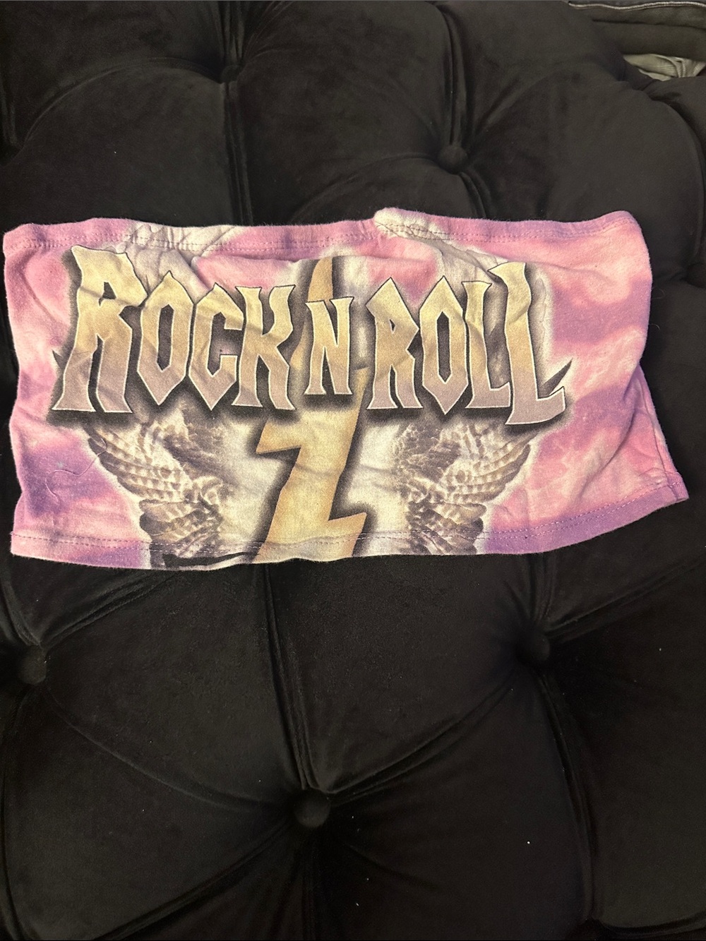 Rock N Roll Pink Graphic Tube Top